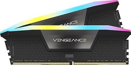 CORSAIR VENGEANCE RGB DDR5 RAM 32GB (2x16GB) 6000MHz CL30-36-36-76 1.40V AMD EXPO Intel XMP Desktop Computer Memory - Gray (CMH32GX5M2B6000Z30K)