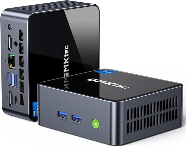 GMKtec Mini PC Intel Core i7-1185G7 (Turbo 4.8 GHz) 16GB DDR4 512GB SSD M2 Pro S Desktop Mini Computers WiFi 6, USB4.0, BT 5.2, DP, HDMI, RJ45 2.5G