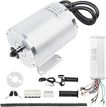 48V 2000W Electric Brushless Motor Kit 4300rpm Brushless Dc Motor Complete Kit 3-Speed Control with T8f Chainwheel LCD Throttle for Motorcycles