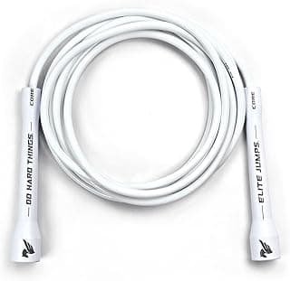Elite Jumps Adjustable Jump Rope – 6mm PVC Training Rope for Fitness & Cardio | Indoor/Outdoor Skipping Rope with Unbreakable Handles, Non-Kinking Cord & Smooth Rotation for Boxing & Strength