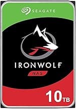IronWolf 10TB NAS Internal Hard Drive HDD – CMR 3.5 Inch SATA 6Gb/s 7200 RPM 256MB Cache for RAID Network Attached Storage, with Rescue Service (ST10000VN0008)