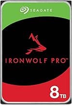 IronWolf Pro, 8 TB, Enterprise NAS Internal HDD –CMR 3.5 Inch, SATA 6 Gb/s, 7,200 RPM, 256 MB Cache for RAID Network Attached Storage (ST8000NT001)