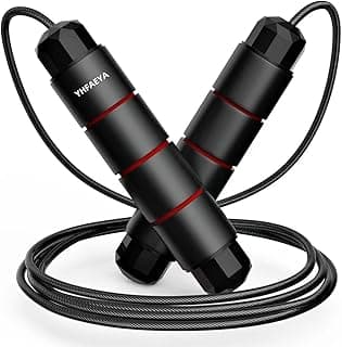Jump Rope,Adjustable Jumping Rope,Tangle Free Fast Ball Bearings skipping rope,Suitable for Men, Women, and Kids,Fitness,Workout and Slimming at Home,School.