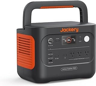Jackery Explorer 1000 v2 Portable Power Station,1070Wh LiFePO4 Battery,1500W AC/100W USB-C Output, 1 Hr Fast Charge, Solar Generator for Outdoor/Camping/Off-Grid Living/RV/Emergency
