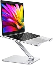 Foldable Laptop Stand, Height Adjustable Ergonomic Computer Stand for Desk, Aluminum Portable Laptop Lecterns Riser Notebook Mount Compatible with MacBook Pro Air, HP, Dell 10-16"