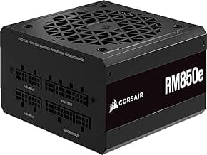 Corsair RM850e (2023) Fully Modular Low-Noise Power Supply - ATX 3.0 & PCIe 5.0 Compliant - 105°C-Rated Capacitors - 80 Plus Gold Efficiency - Modern Standby Support - Black (Renewed)