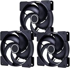 PC 120mm Case Fan, 4-pin PWM 2000RPM/58CFM Airflow, Low Noise Cooling Fans, Hydraulic HDB Bearing, ABITSY SF120 3-Pack(Black)