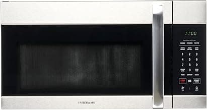 Farberware 1.7 Cu. Ft. Over-the-Range Microwave Oven – 1000 Watts Power, Auto Cook Settings, Defrost, Easy Clean and Child Safety Lock - Stainless