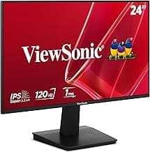 ViewSonic VA2448-MH 24 Inch 1080p Monitor, IPS Display with 120Hz for Smooth Home and Office Viewing, Variable Refresh Rate, HDMI, and VGA Inputs