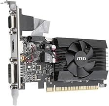 msi Gaming GeForce GT 710, Graphics Card, Desktop, HDMI/VGA/DVI - 2GB GDRR3 64-bit HDCP Support DirectX 12 OpenGL 4.5 Single Fan Low Profile, Nvidia