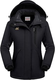 Women’s Waterproof Snow Ski Jacket Mountain Windproof Winter Coat with Detachable Hood