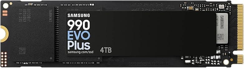 990 EVO Plus SSD 4TB, PCIe Gen 4x4 | Gen 5x2 M.2, Speeds Up-to 7,250 MB/s, Upgrade Storage for PC/Laptops, HMB Technology and Intelligent Turbowrite 2.0, (MZ-V9S4T0B/AM)