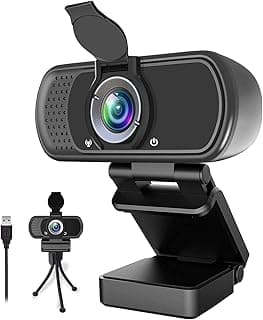ZIQIAN 1080P Webcam,Live Streaming Web Camera with Stereo Microphone, Desktop or Laptop USB Webcam with 110 Degree View Angle, HD N5 Webcam for Video Calling, Conferencing, Streaming, Gaming