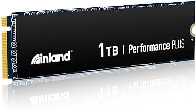 INLAND 1TB Performance Plus NVMe Internal Gaming SSD Solid State Drive Optimized for PS5 - Gen4 PCIe, M.2 2280, DRAM Cache, TLC 3D NAND Flash, Up to 7000MB/s