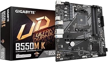 GIGABYTE B550M, AM4 4XDDR4(Max128GB), 4 SATA, 1 M.2, 2XUSB 3.2, 4XUSB 2.0, 1XHDMI