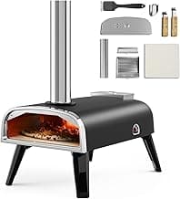 Pizza Oven Outdoor 12" Wood Fired Pizza Ovens Pellet Pizza Stove for outside, Portable Stainless Steel Pizza Oven for Backyard Pizza Ovens