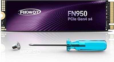 FN950 500GB NVMe SSD PCIe Gen4x4 M.2 2280,Read Up to 5000MB/s, Configure SLC Cache, Internal Solid State Drive for PS5 Laptop Desktop