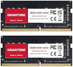 【DDR4 RAM Laptop Only】 GIGASTONE 32GB Kit (2x16GB) DDR4 3200MHz (2933MHz or 2666MHz) PC4-25600 (PC4-23400, 21300) CL22 1.2V SODIMM 260 Pin Unbuffered Non ECC High Performance Notebook Memory Upgrade