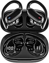 Wireless Earbuds, Bluetooth 5.4 Headphones, True Wireless Stereo Sound Earphones with Noise Cancelling Mic, Fast Charging, IPX7 Waterproof, Comfort Fit Ear Buds for Sports/Workouts/Travel (Deep Black)