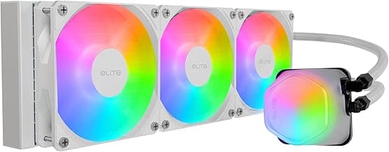 Cooler Master 360 Elite Liquid CPU AIO Cooler – 360mm Radiator, 3x ARGB PWM Fans, Dual-Chamber Pump Design, Ultra-Quiet High-Performance Cooling, AMD AM5/AM4 & Intel LGA 1851/1700, White