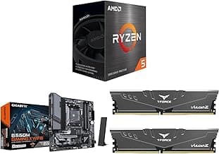 CPU Motherboard Memory Combo - Ryzen 5 5500 Bundle with B550M Gaming X WIFI6 and TG T-Force Vulcan Z 16GB (2 x 8GB) DDR4 3600