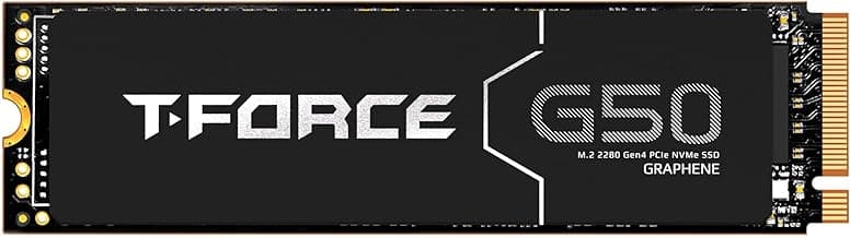 TEAMGROUP T-Force G50 1TB SLC Caching 3D TLC NAND NVMe InnoGrit PCIe Gen4x4 M.2 2280 Gaming SSD with Ultra-Thin Graphene Heat Spreader Works with PS5 Read/Write 5000/4800 MB/s TM8FFE001T0C129