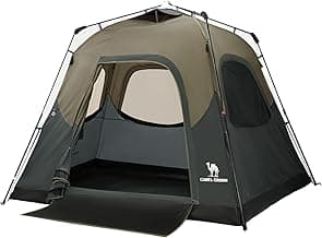CAMEL CROWN Instant Tents for Camping 4-6 Person Tent Waterproof Easy Setup Sets Up in 60 Seconds Backpacking Tents with Carry Bag for Outdoor Hiking