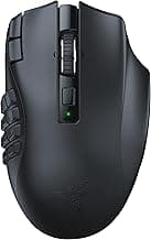 Razer Naga V2 HyperSpeed Wireless MMO Gaming Mouse: 19 Programmable Buttons - HyperScroll Technology - Focus Pro 30K Optical Sensor - Mechanical Mouse Switches Gen-2 - Up to 400 Hr Battery Life, Black