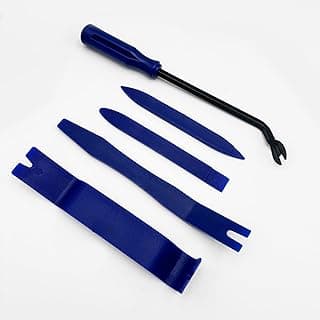 5 PCS Auto Trim Removal Tool Kit, No Scratch Plastic Interior Door Panel Clip Fastener Removal Pry Set, Vehicle Audio Dash Window Molding Remover Tool Kit, Car Accessories (Blue)