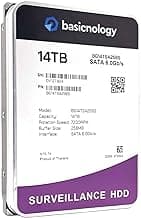 Basicnology Surveillance HDD 14TB 7200RPM SATA 6Gb/s 128MB Cache 3.5inch Internal Surveillance Hard Drive (BG14TSA256S) - 3 Years Warranty (Renewed)