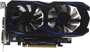Yunseity GTX1050Ti Graphic Card, 4GB DDR5 128bit Gaming Graphics Card with Cooling Fan, 700MHz 3D API DirectX 12, PCI Express 2.0 Independent Desktop Video Card