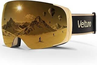 Ski Goggles for Men Women Adult & Youth, OTG Snowboard Goggles Anti Fog, Snow Goggles UV Protection Wide Vision