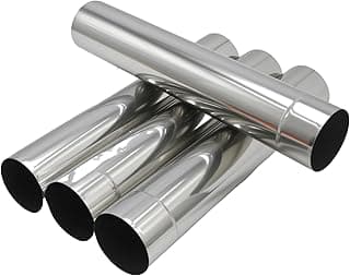 4 PCS Stove Pipe Stainless Steel Chimney, 6cm x 32 cm, Diameter 2.36inch Temperature Resistant Stove Pipe, Suitable for Camping Stoves