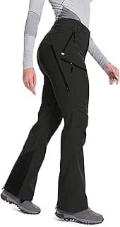 Women's Snow Ski Pants: Fleece lined Waterproof Insulated Softshell for Winter Hiking Snowboarding Outdoor