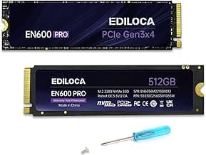 EN600 PRO SSD 512GB PCIe 3.0 Gen 3x4, NVMe M.2 2280, Up to 3200MB/s, Internal Solid State Drive, SLC Cache 3D NAND TLC, Graphene Cooling Sticker, Storage for PC, Desktop and Laptops