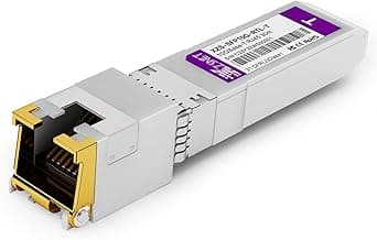 10GBASE-T SFP+ to RJ45 Transceiver, 1/2.5/5/10G Multi-Rate Copper SFP+ to Ethernet Module for Cisco SFP-10G-T-S, Ubiquiti UniFi UF-RJ45-10G, Mikrotik S+RJ10, Meraki , Netgear, D-Link and More, 1 Pack