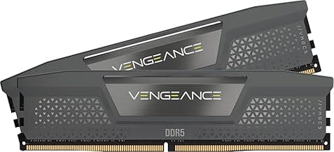 CORSAIR Vengeance DDR5 RAM 32GB (2x16GB) 6400MHz CL36-48-48-104 1.35V AMD Expo Intel XMP 3.0 Desktop Computer Memory – Gray (CMK32GX5M2B6400Z36)