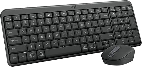 Logitech MK250 Bluetooth Wireless Mouse and Keyboard Combo: Fast & Easy Connectivity, Compact Wireless Keyboard, Ambidextrous Mouse, Durable Build - Windows/MacOS - Graphite