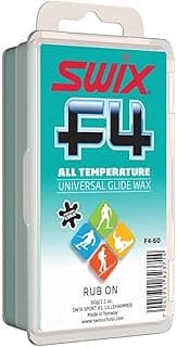 Swix F4 All-Temperature Rub-On Glide Wax with Cork for Skis, Snowboards, 60g