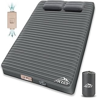 Double Self-Inflating Sleeping Pad with Built-in Electric Pump, 3.15" Ultra-Thick Memory Foam, Camping Mattress for 2 Person, R-Value 9.5