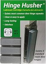 The First-of-Its-Kind Lubricant Cartridge for Squeaky Door Hinges. Mess-Free, Odorless, Sprayless & Prelubricated. Hinge Husher™ Lubricant Cartridges (3 Pack - Silver)