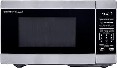 SHARP Countertop Microwave Oven with Removable 10.6" Carousel Turntable, 900 Watt, 0.9 Cubic Feet, Stainless Steel
