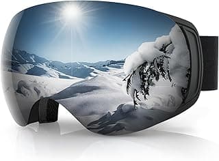 findway Ski Goggles OTG for Women Men Adult Youth-Over Glasses Snow Goggles-Interchangeable Lens,Anti Fog Snowboard Goggles