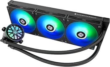 Thermalright Aqua Elite 360 V6 ARGB Black AIO CPU Cooler, ARGB PWM Cooler Fans with 2000RPM, for Intel Lga1150/1151/1155/1156/1200/2011/1700/1851, AMD: AM4/AM5, Case 360mm AIO Radiator