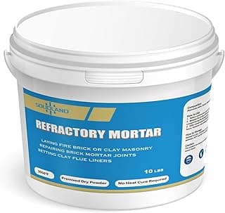 Refractory Mortar - 10 LBS Masonry & FireBrick Refractory Cement - 3056°F High Temperature Fireproof Dry Mix - for Kilns, Firepit, Fireplaces, Chimneys and More