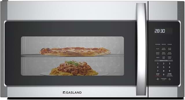 GASLAND 30" Over-the-Range Microwave, 1.9 Cu.ft, 1000W, 400 CFM Vent, 11 Power Levels, One-Touch Cooking, 2-Stage Cooking, Stainless Steel