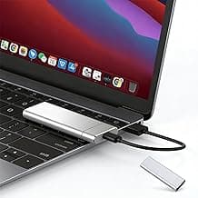 4TB Portable Solid-State Drive, USB 32.0 to Type-C External Computer Drive, for PC, Mac, Gaming Consoles & Storage，Silvery