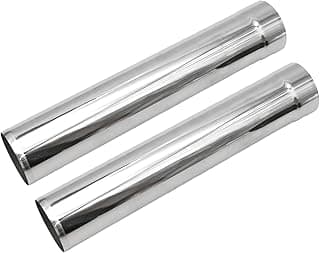 Hoypeyfiy 2.36'' Stove Pipe, 2PCS Lengthen Straight Chimney, Stainless Steel Flue for Stove Exhaust