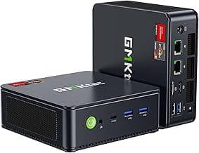 GMKtec M6 Ultra Gaming Mini PC Ryzen 7640HS (Upgraded 6600H/ 6800U), 32GB RAM DDR5 1TB SSD Dual NIC LAN 2.5GbE Desktop Computers Office Home, Triple 4K Display, WiFi 6, USB4, BT 5.2, DP, HDMI 2.0