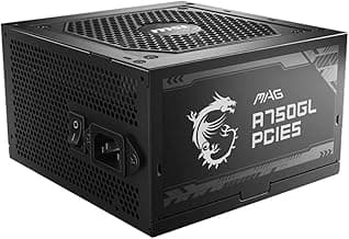 MSI MAG A750GL PCIE 5 & ATX 3.0 80 Plus Gold Gaming Power Supply – Full Modular (Renewed)